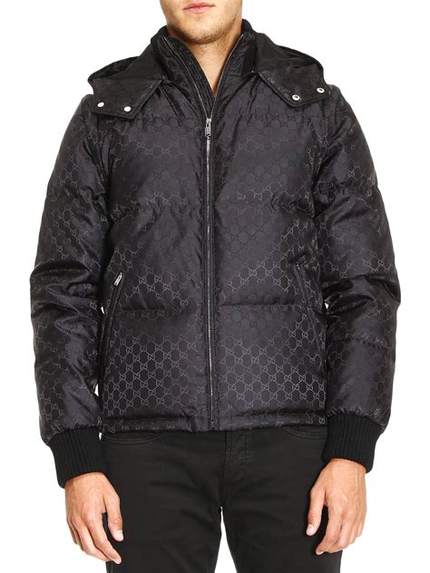 gucci gg jacquard nylon padded jacket|Gucci embroidered jacket.